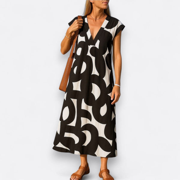 Magda - Robe fluide avec décolleté en V